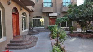 4 villa compound with provision for swimming pool, 2 minutes drive to midriff city centre